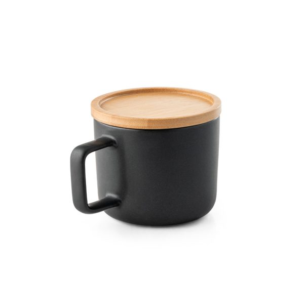 Caneca em cerâmica com tampa / base em bambu 250 ml Fangio - Image 5